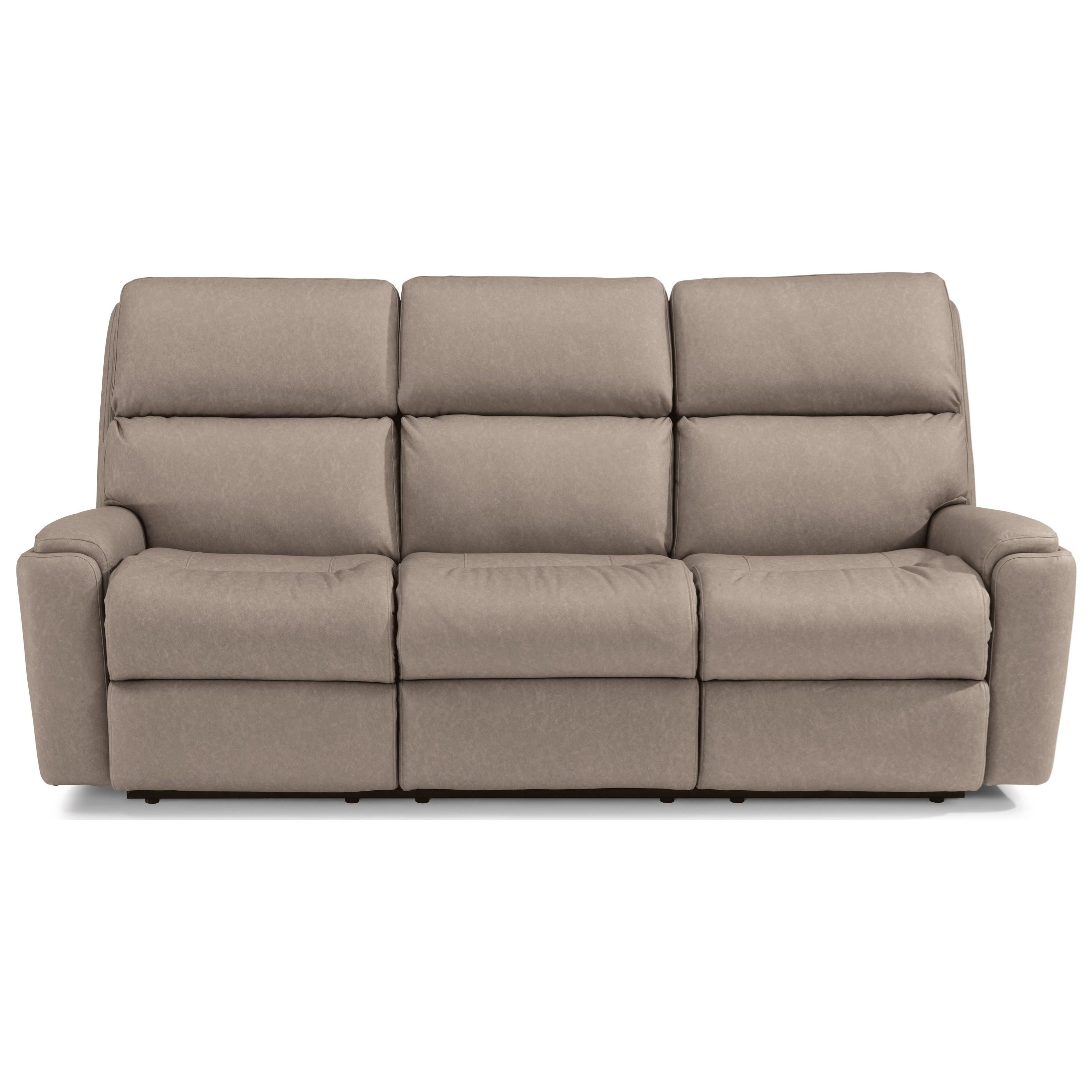 Home styles by flexsteel lux leather sales power motion reclining sofa & recliner